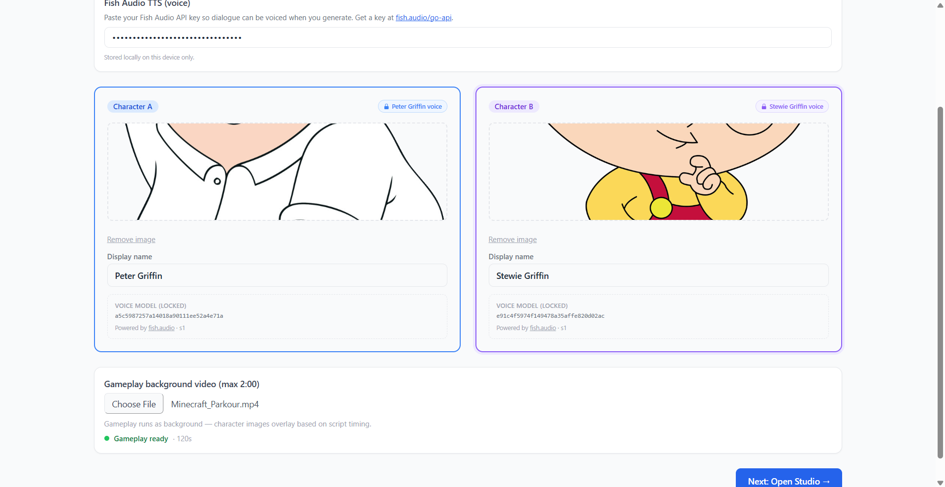 Brainrot Step 01: Drop your assets & paste your API key